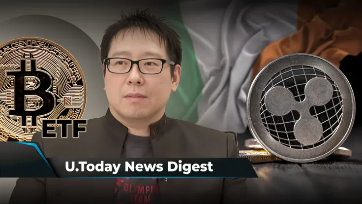Ripple Officially Approved by Central Bank of Ireland, Samson Mow Makes Critical Bitcoin ETF Predictions, DOGE, SHIB Holders to Receive Big Christmas Giveaway: Crypto News Digest by U.Today