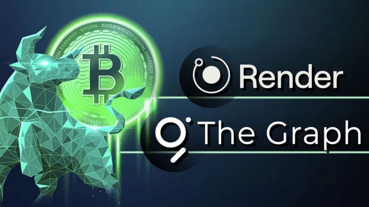 Crypto AI Tokens Render (RNDR), GRT Soar as Bitcoin Breaks $45,000