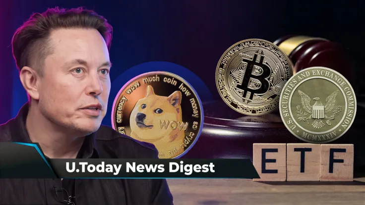 SEC Officially Approves Spot Bitcoin ETFs, DOGE Shines as Elon Musk's X Prepares to Launch P2P Payments, Ripple Initiates Massive Buyback: Crypto News Digest by U.Today