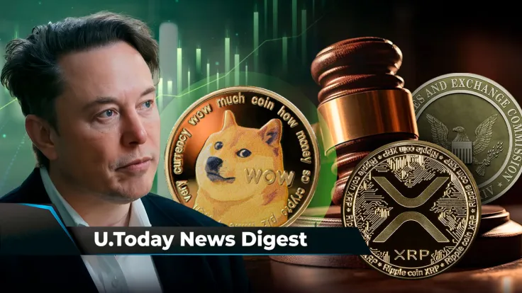 Ripple Fires Back at SEC's Unreasonable Demands, DOGE up as Elon Musk's Xpayments Nears Launch, Max Keiser Expects XRP to Crash to $0.01: Crypto News Digest by U.Today