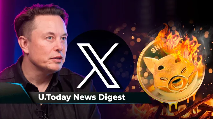 Elon Musk Shares Insights on X Payments, DOGE Army Abuzz; SHIB Burn Rate Surges 4,240%; Tesla Reveals Its Bitcoin Holdings: Crypto News Digest by U.Today