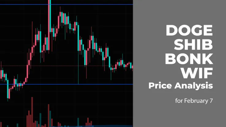DOGE, SHIB, BONK and WIF Price Analysis for February 7