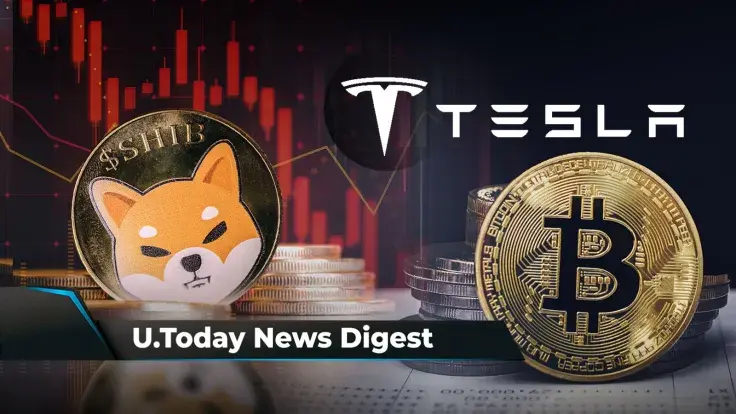 Shiba Inu on Verge of Breakdown, Elon Musk's Tesla and SpaceX Bitcoin Holdings Uncovered, Gigantic 97,276 ETH Purchase Stuns Crypto Community: Crypto News Digest by U.Today
