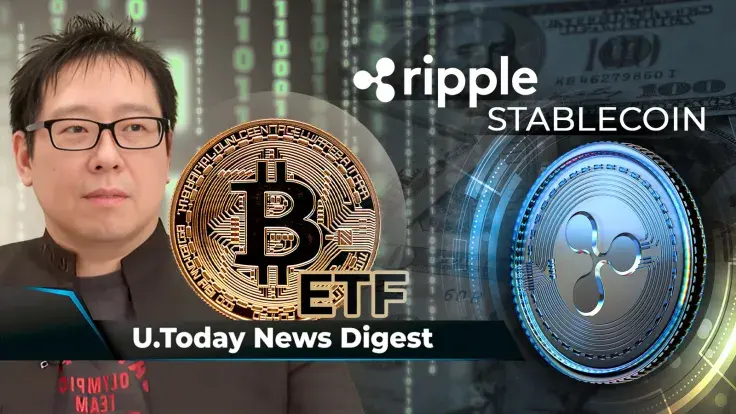 Ripple to Launch Dollar-Backed Stablecoin, Samson Mow Likens Bitcoin ETFs to Matrix's Neo, Shiba Inu Surges 1,058% in Key Metric: Crypto News Digest by U.Today