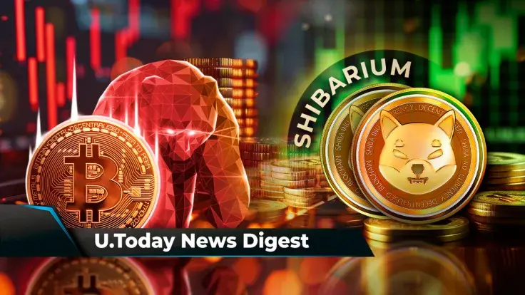 Bitcoin Might Be on Cusp of Another Bearish Reversal, Shibarium Sees Epic Key Metric Surge, 324 Million DOGE Change Hands Amid 19.4% DOGE Price Crash: Crypto News Digest by U.Today