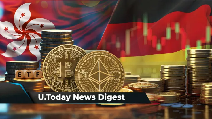Bitcoin and Ethereum ETFs Approved in Hong Kong, Germany's Major Federal Bank Embraces Crypto for Institutional Players: Crypto News Digest by U.Today