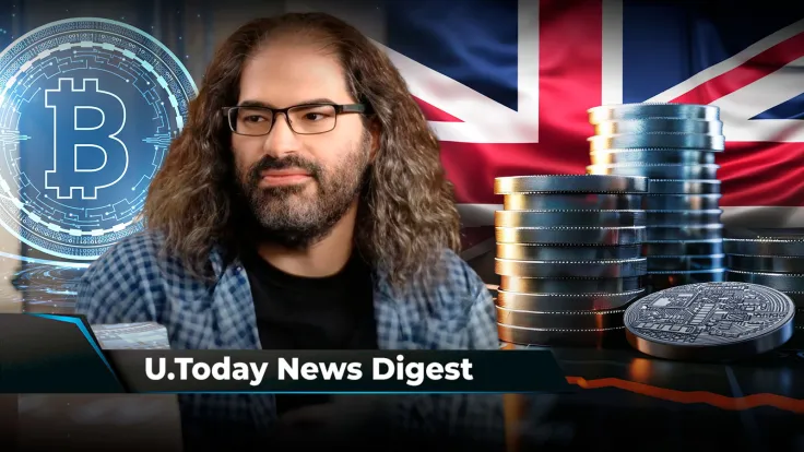 Ripple CTO Shares Unexpected Satoshi Nakamoto Statement, Major British Banks Testing Tokenized Deposits: Crypto News Digest by U.Today