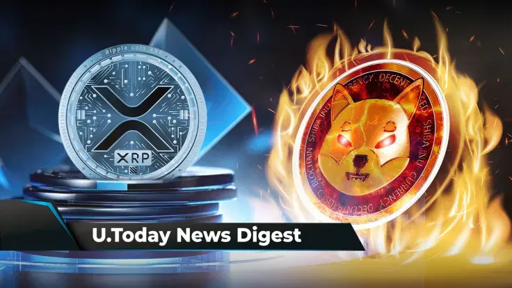 SHIB Burns Skyrocket 2,076%, Three XRP Price Levels to Keep Eye On, Nearly $500 Million in Ethereum Moved to Justin Sun-Linked Wallet: Crypto News Digest by U.Today