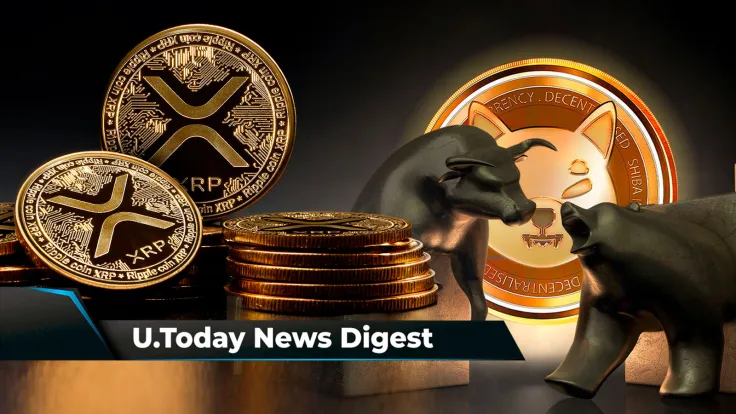XRP Attracts $1.2 Million Inflow, 40 Trillion SHIB in Spotlight As Bulls and Bears Clash, Cardano Dominating Social Media Discussions: Crypto News Digest by U.Today
