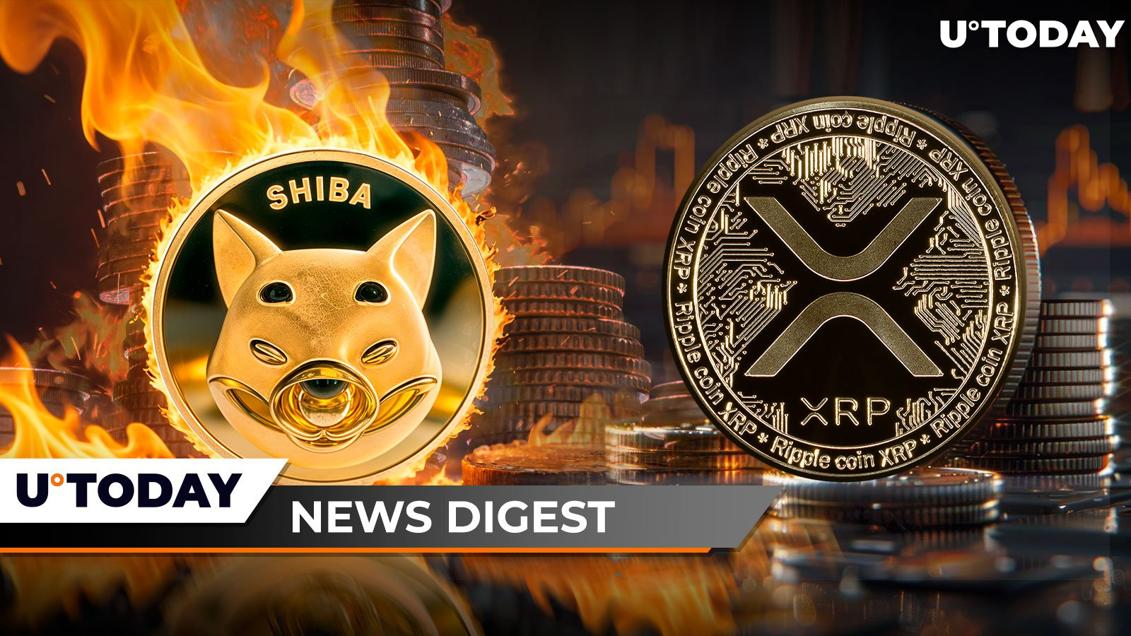 Shiba Inu Burn Rate Skyrockets 545%, 52 Million XRP Shifted in 13 Hours, Toncoin Surges 170% in Volume: Crypto News Digest by U.Today