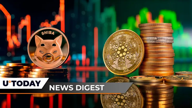 Key SHIB Metric Frozen in Past Few Days, Cardano Might Flip TRX and DOGE If This Happens, Ripple Taps Coinbase for Upcoming Major Event: Crypto News Digest by U.Today