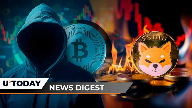 Bitcoin ETFs to Surpass Satoshi by BTC Holdings This Autumn, Shiba Inu Burn Rate Collapses, Bitcoin Sees 7,023% Imbalance in Bulls' Liquidations: Crypto News Digest by U.Today