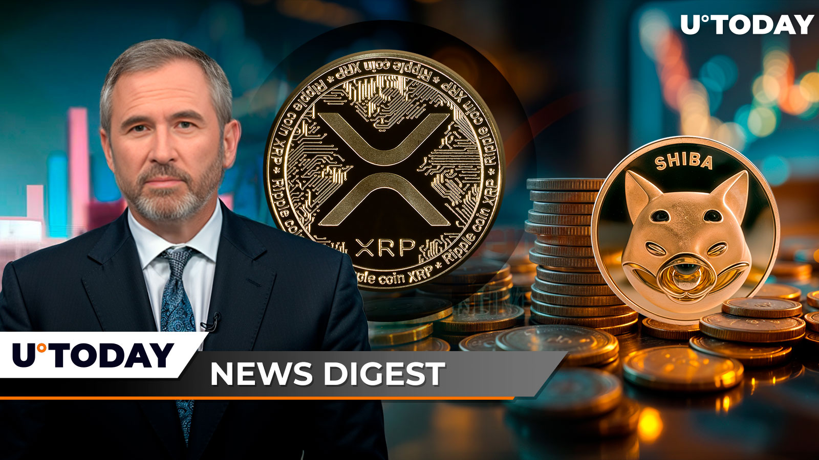 Ripple CEO Announces Key Change in XRP Reports, Coinbase CEO Breaks Silence on Critical Stablecoin Law, Shiba Inu's Odds of Losing Zero Growing Fast: Crypto News Digest by U.Today logo