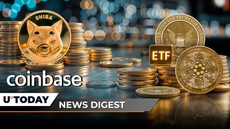 142,709,679,640 SHIB Left Coinbase Prime, Cardano ETF Deadline This Week, Strategy's $40 Billion Bitcoin Bet Just Got Bigger: Crypto News Digest by U.Today