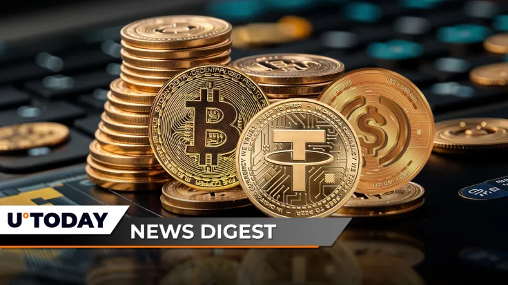 Bitcoin's (BTC) Profit-Taking Stage Comes, USDT/USDC Duopoly Might End Soon, Tether's Cap to $1 Trillion: Crypto News Recap