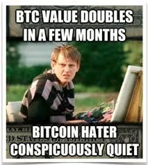 BTC value doubles
