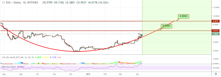 EOS promises to soar in price by summer 2019
