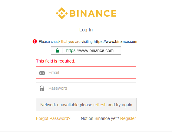 Binance account
