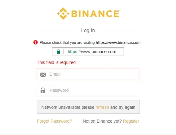 Binance account