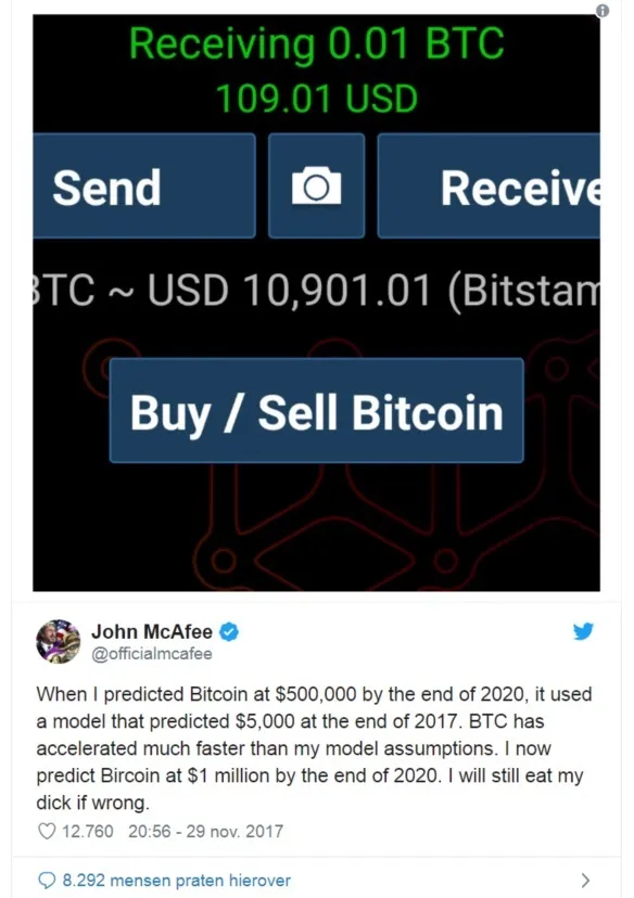 New! Bitcoin Price Prediction: John McAfee’s Sensational Forecast Is $170,000 By the End of 2019 