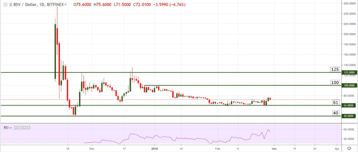  BSV/USD chart by TradingView