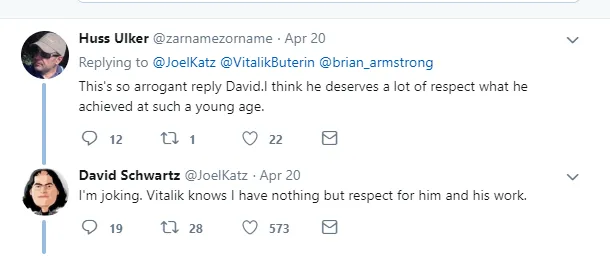 respect to Vitalik
