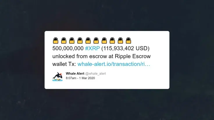 500 million XRP unlocked from escrow account