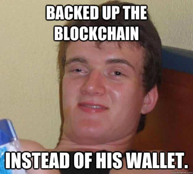 Back up the Blockchain