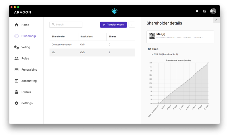 Aragon interface