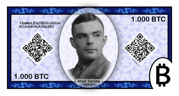 What would a Bitcoin paper note look like? Here’s one version created by an Internet user