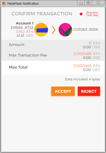 MetaMask features a simple interface