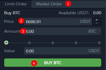 ‘Buy’ cryptocurrency form