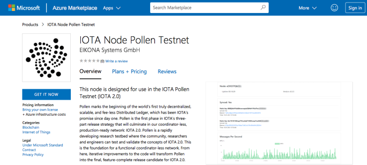 IOTA's Pollen application released in Azure Marketplace