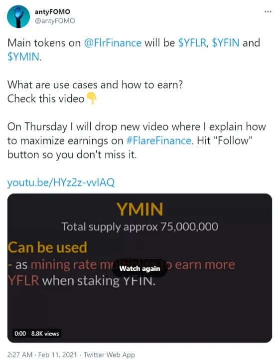 Flare Finance tokens' concepts explained by community