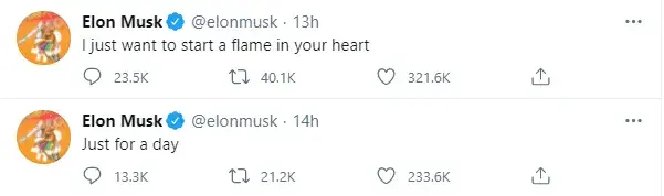 Elon Musk joined the 'laser eyes' flash mob