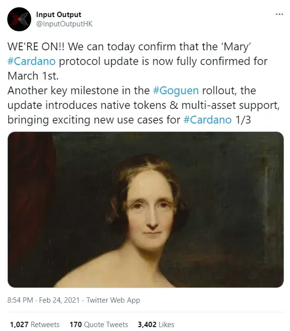 Cardano activates Mary in mainnet