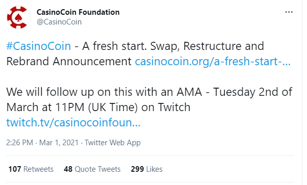 CSC is back to XRPL