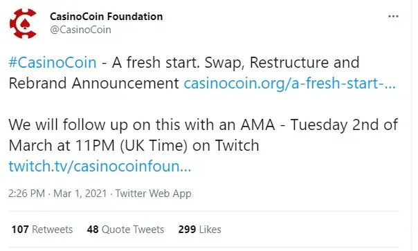 CSC is back to XRPL
