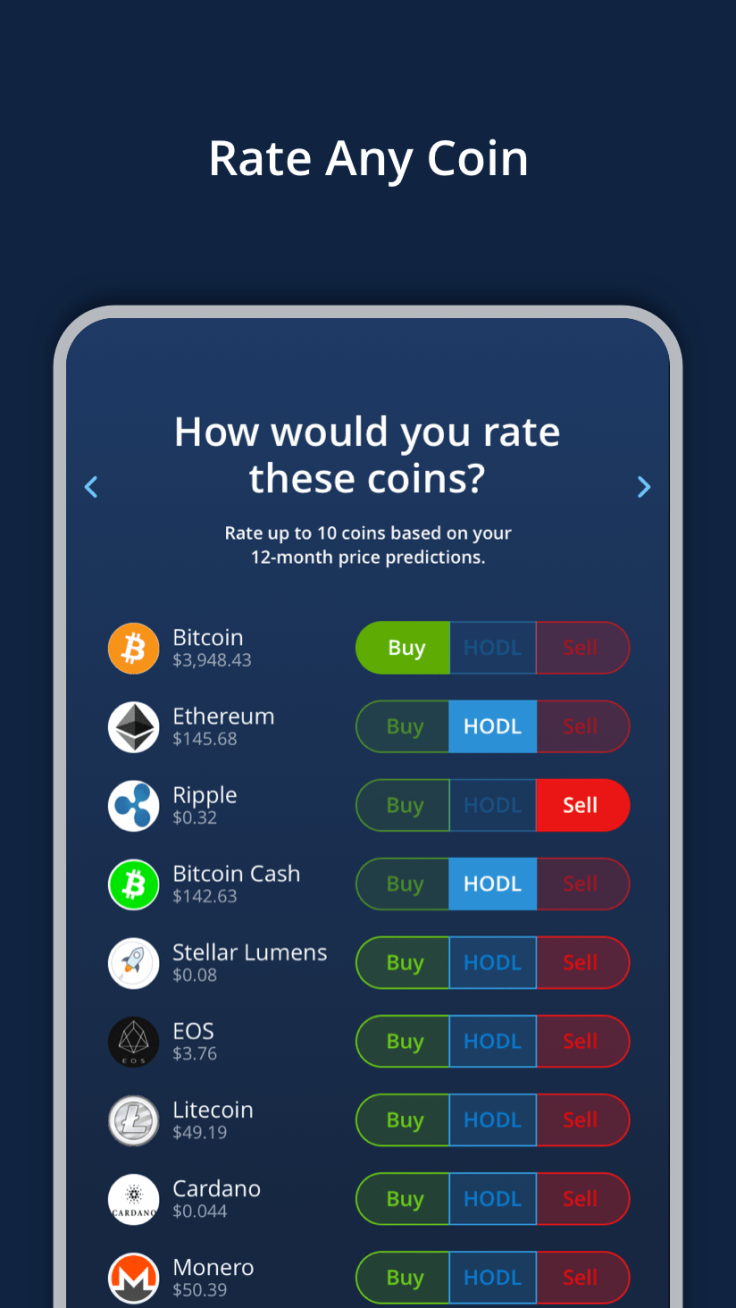 Users decide upon trading opportunities for each coin