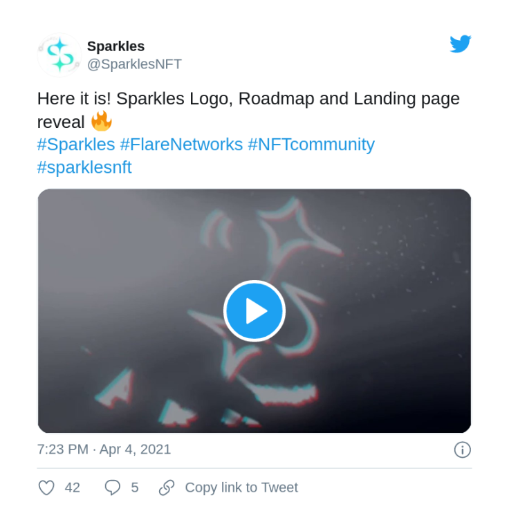 Sparkles NFTs announces release on Flare