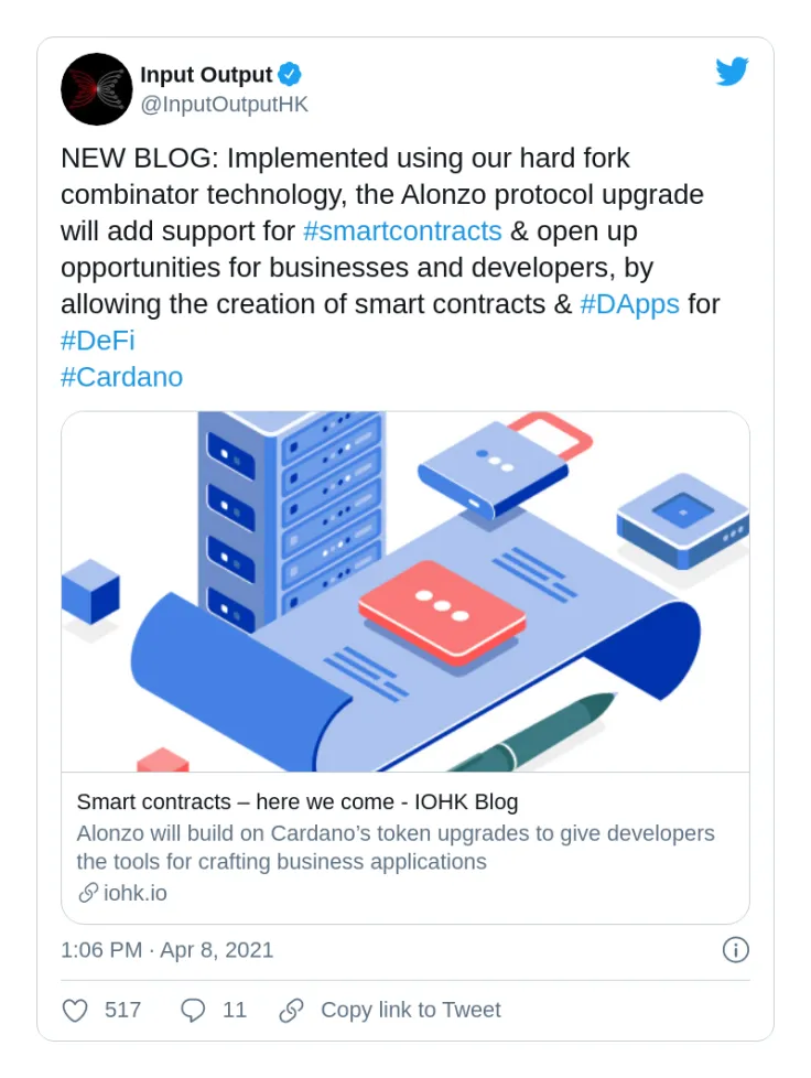 Cardano (ADA) to activate Alonzo