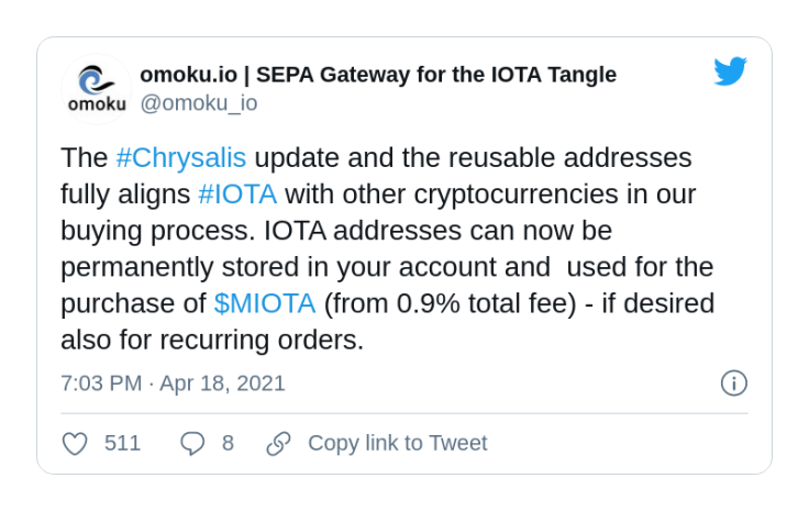 IOTA fiat purchasings will be advanced by Omoku app