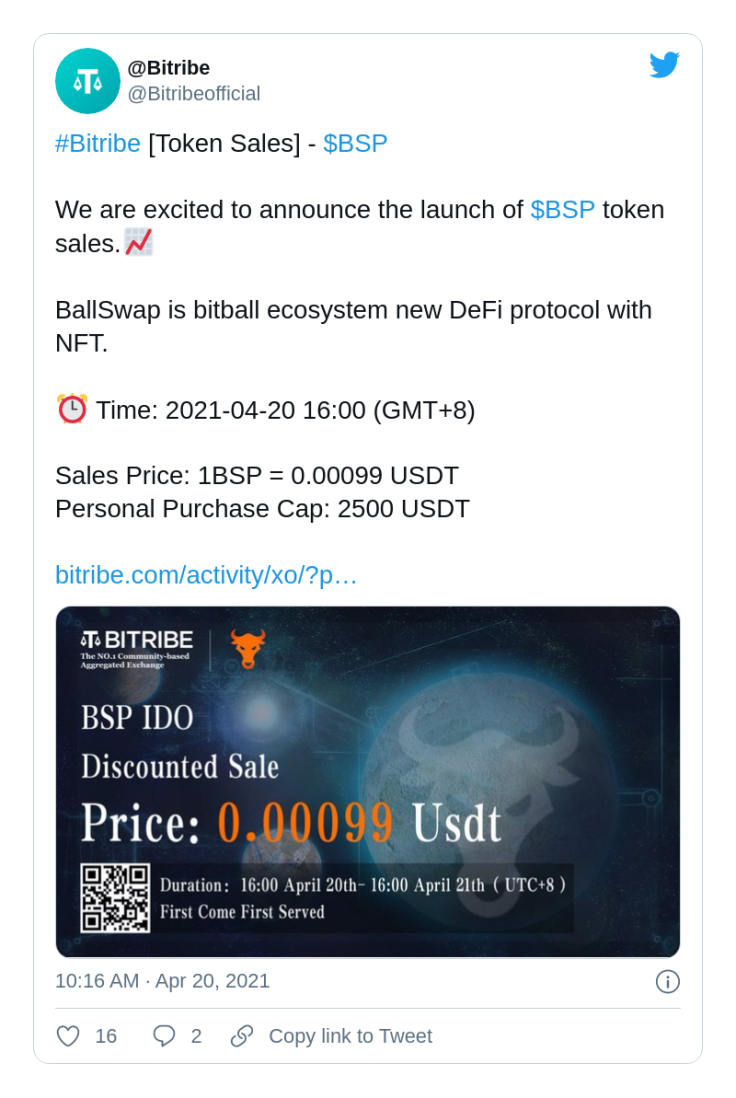 BSP IDO second round launches on Bitribe