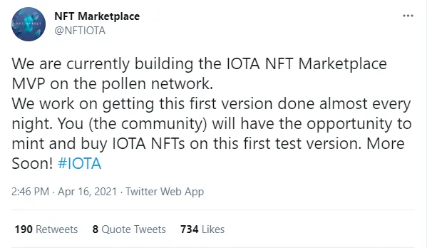 IOTA NFT marketplace will launch soon