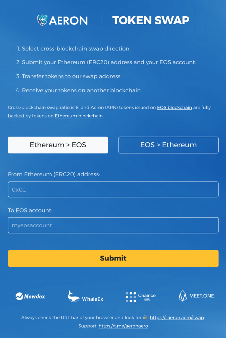 Step-by-step guide to ARN token swap