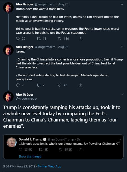 Kruger’s thoughts on US president tweets