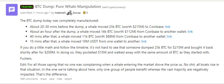 Big BTC transfers explained