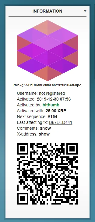 anonymous XRP account