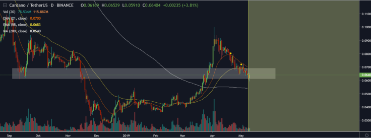The bullish hammer is forming