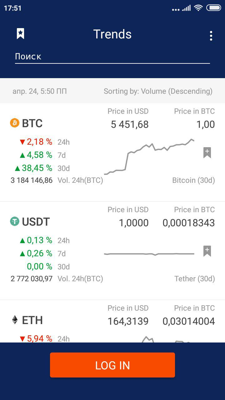 CoinTracking interface
